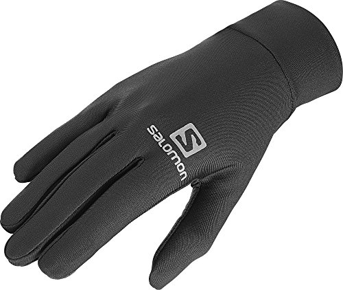 Salomon Leichte Unisex-Laufhandschuhe, Touchscreen-kompatibel, AGILE GLOVE U, M, Schwarz, L39014400