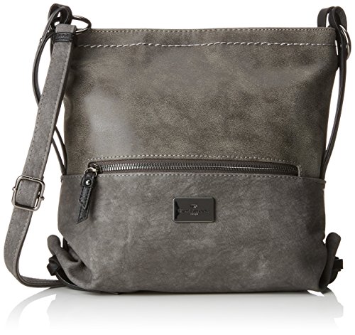 TOM TAILOR Umhängetasche Damen Elin, Grau (Grau), 9x26x28.5 cm, Damen Handtasche