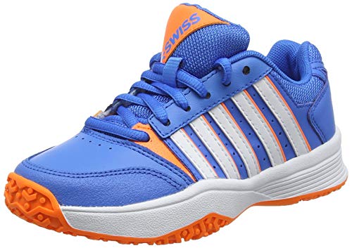 K-Swiss Performance Unisex-Kinder Court Smash Omni Tennisschuhe, Blau (Brilliant Blue/Neon Orange/White 428M), 32.5 EU
