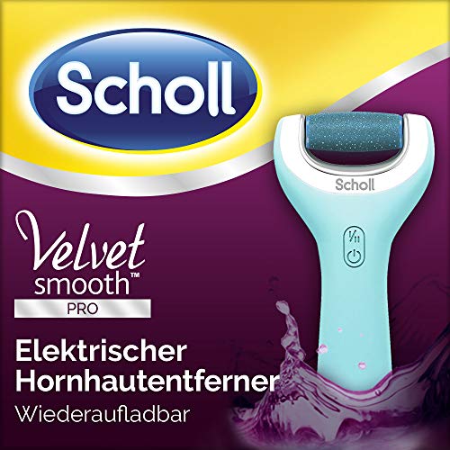 Scholl Velvet Smooth Pedi Pro Elektrischer Hornhautentferner, wiederaufladbar, 1 Gerät inklusive Ladestation
