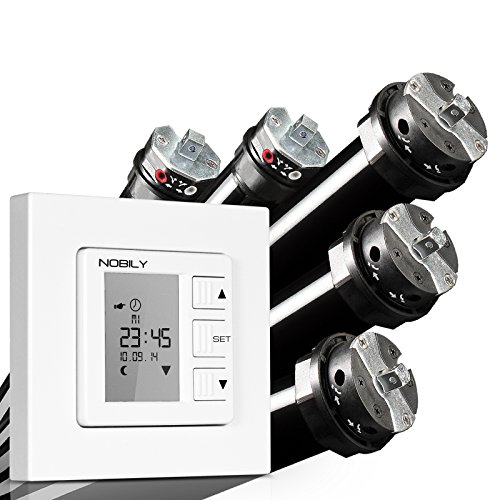 NOBILY *** PROFI-SET / Maxi - P5 20/15-60 (Zugkraft 50kg) + NOBILY ZS1 Zeitschaltuhr Rolladenmotor Rohrmotor Rolladen Rolladenantrieb EAN 4260355822016