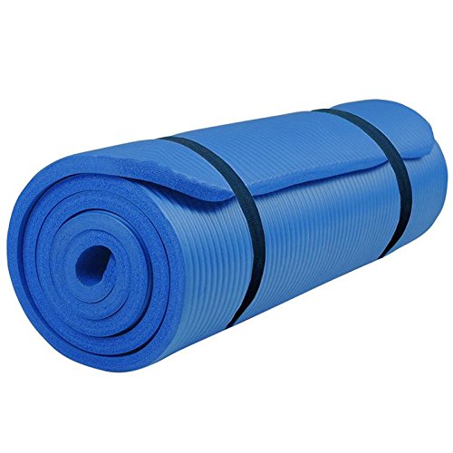 ScSPORTS Gymnastik-/ Yoga-Matte, Dick und Rutschfest, mit Schultergurt, 190 cm x 80 cm x 1,5 cm, universeller Einsatz im Fitnessstudio Oder zu Hause, Dunkelblau