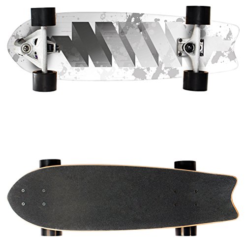 SportPlus EZY! Carver, 70 cm Cruiserboard, Pivot-Schwenkvorderachse für extreme Kurven, ABEC 7, verschiedene Designs