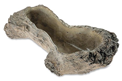 matches21 Pflanztopf Pflanzgefäß Pflanzschale AST-förmig/Baumstamm aus Zement mit Innenlasur 34 cm