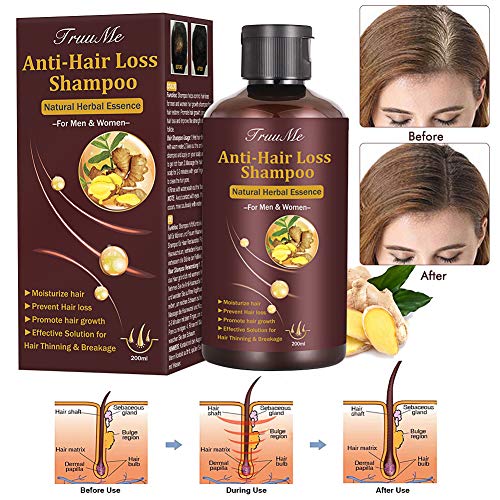 Haarshampoo, Anti Haarausfall, Haarshampoo Damen, Haarshampoo Herren, Anti Haarverlust Haar-Pflegeshampoo für Verhindern Sie Haarausfall, Fördern Sie Haarwachstum, Haare befeuchten (200mL)