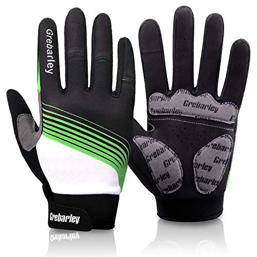 Grebarley Fahrradhandschuhe,Stoßdämpfende Radsporthandschuhe,Mountainbike Handschuhe mit Touchscreen Finger für Radsport,MTB Road Race,Downhill,Wandern,Geeignet für Männer und Frauen (XL)
