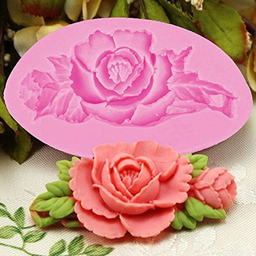 nicebuty 3D Rose Blume Kuchen Silikon Form Fondant Kuchen dekorieren