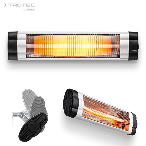 TROTEC Infrarotstrahler IR 2500 S Heizstrahler Quarzstrahler Terrassenheizer Wickeltischstrahler, Infrarot, Infrarotwärme ohne Vorheizen, spritzwassergeschützt, 2500 Watt
