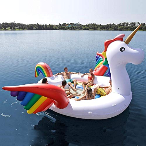 Riesige aufblasbare Einhorn 6 Personen Party Insel (Party Bird Island - Unicorn)