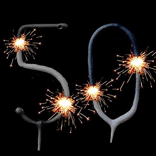 Wunderkerzen-Set für Tortendeko Zum 50. Geburtstag, Geburtstagskuchen-Dekoration