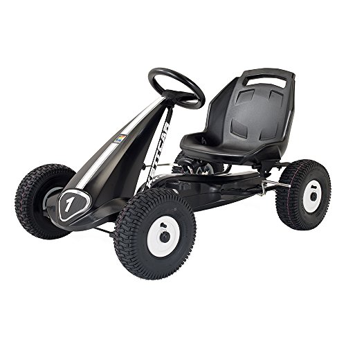 Kettler Kettcar Daytona Air - DAS ORIGINAL - Kinder Go Karts - robustes Tretauto - mit Luftbereifung - schwarz & weiß