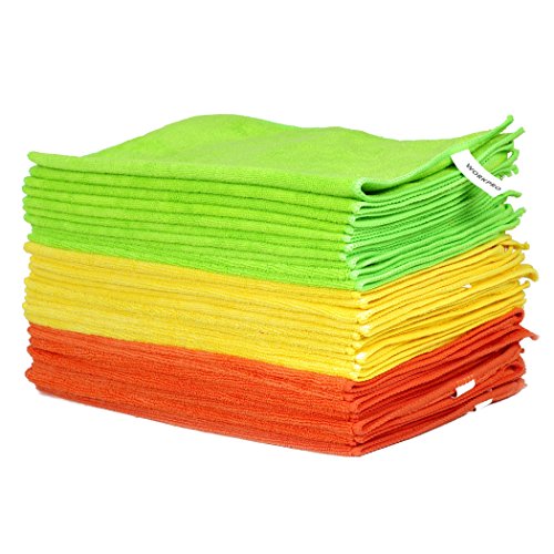WORKPRO 30 Stück Mikrofasertücher Auto Putztuch, 300gsm Mikrofaser-Reinigungstücher , 36x40CM, für Haushalt, Auto, Gewerbe, Industrie Poliertuch Mikrofasertuch Microfaser
