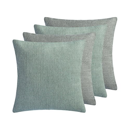 sabeatex 4 Stück Sofakissen- Set mit Softline Füllkissen Couchkissen, Dekokissen, Bezugstoff/Comfortline mit RV, Größe 40x40, Design Ascoli Made in Germany