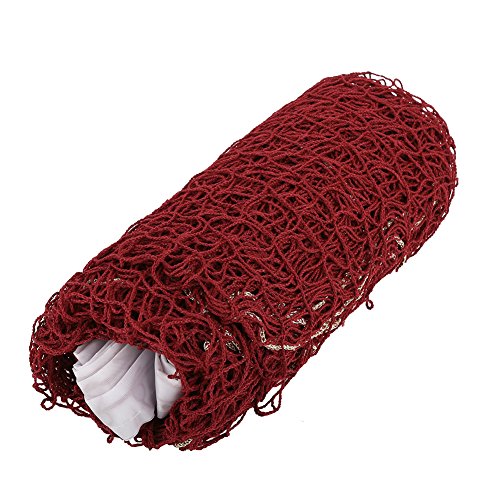 Dilwe Badminton Net Einstellbare Faltbare Badminton Net Regulierung Netze für Outdoor-Sport 2 Farben (Rot)