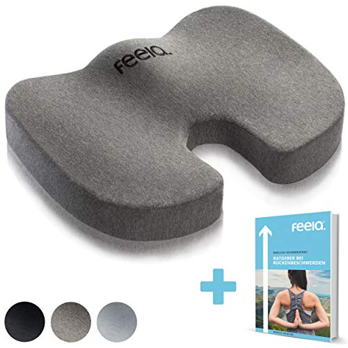 feela. Premium Orthopädisches Sitzkissen Orthopädisch Büro Gegen Rückenschmerzen Rollstuhlkissen Dekubitus Sitzunterlage
