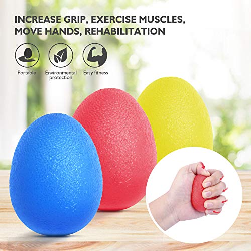 Peradix Handtrainer Fingertrainer Eiförmige Griffbälle 3pcs 30-60lbs Klettern Ball Hand Trainingsgerä Antistressbälle zur Kräftigung von Hand und Finger und Druckentlastung