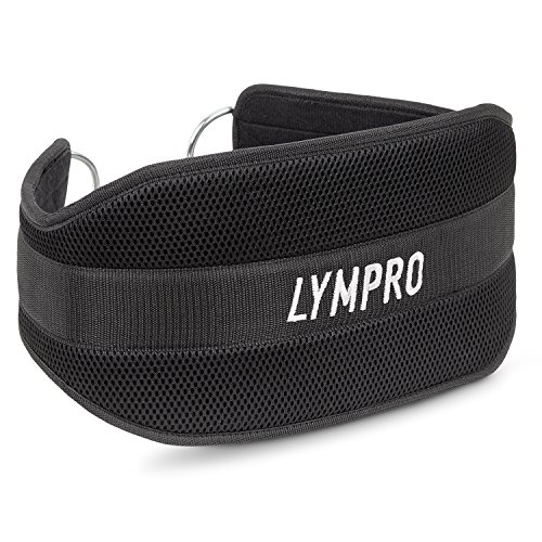 LYMPRO Dip-Gürtel inkl. Metallkette und Karabinerhaken - mit 2 Jahren Geld-zurück-Garantie - das ideale Trainingszubehör für das aktive Krafttraining zu Hause und im Studio