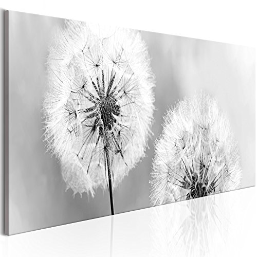 murando - Bilder Pusteblume 135x45 cm - Leinwandbilder - Fertig Aufgespannt - Vlies Leinwand - 1 Teilig - Wandbilder XXL - Kunstdrucke - Wandbild - Blumen Natur grau Pusteblumen b-B-0223-b-b