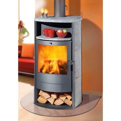 HARK Kaminofen Alero 2, Naturstein, 8 kW, Automatik, Panoramasichtscheibe