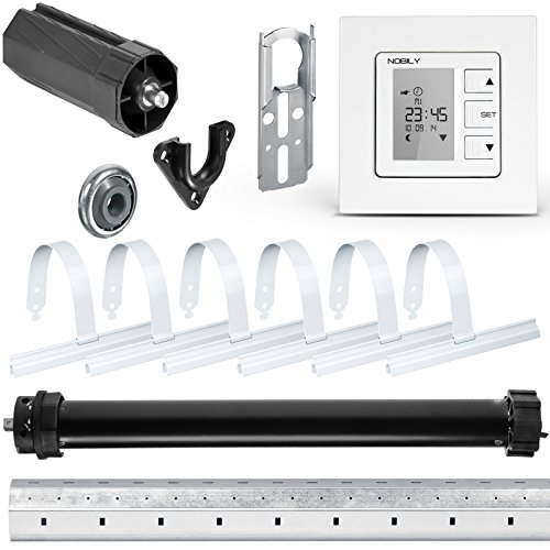 NOBILY *** Rolladen-Komplett-Set f. 60mm Achtkantwelle Maxi-Rolladenmotor 20Nm + Rolladen Zeitschaltuhr ZS1 + Mechanik-Set mit 2.0m Welle