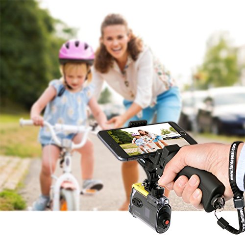 Fantaseal Ergonomisch Action Kamera Handheld Grip Sports Kamera Griff Halterung mit Handyhalter für Sony Grip Sony Handstativ Halterung Sony Handgriff Sony Handheld Stabilisator Halter Sony Selfie Stick Selfie-Stange Sony Einbeinstativ Sony Hand Grip für SONY FDR X-3000V X1000VR HDR AS 300 AS-10 AS-15 AS-20 AS-30 AS-50 AS-100 AS-200 AZ-1, Versatile Action Kamera Handgriff Haterung
