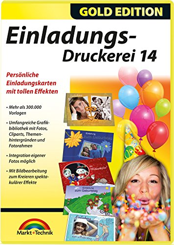 Einladungs-Druckerei 14 - für Windows 10 / 8 / 7