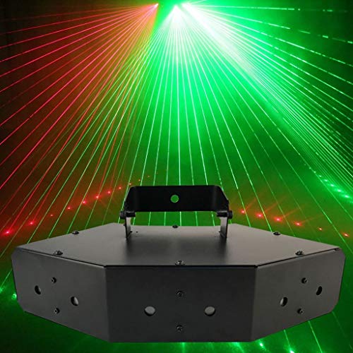 Bühnenbeleuchtung, Stroboskop 6 Farben Rot Grün Disco Blitzbeleuchtung RGB Bühnenprojektionslampe Sprachsteuerung Für Party Bars -601