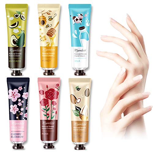 Handcreme, Handcremeset, Mini-Handcremes, Täglich feuchtigkeitsspendende Handcreme Working Hands, Feuchtigkeitsspendendes und pflegendes, nicht fettendes Formel-Handcreme-Geschenkset 6 x 30 ml