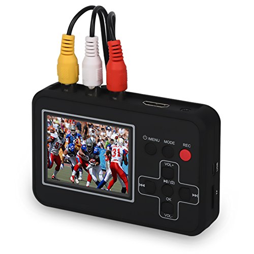 Video Grabber digitalisiert Videobänder Direkt auf Speicherkarte, Video-zu-Digital-Konverter für Videorecorder, VHS-Kassetten, Hi8, Camcorder, DVD, Digitaler Videoaufnahme
