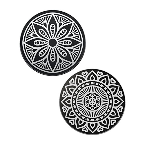 VAVA Metallplättchen Set für Magnet KFZ Handyhalterungen Auto 2 Kreisen Metallscheibe Weite Kompatibilität Rostfreies Eisenmaterial feste Klebkraft