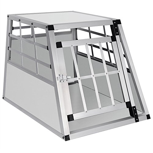 EUGAD Hundebox Transportbox Hundetransportbox Aluminium 1 Türig Reisebox Gitterbox Box 0052HT