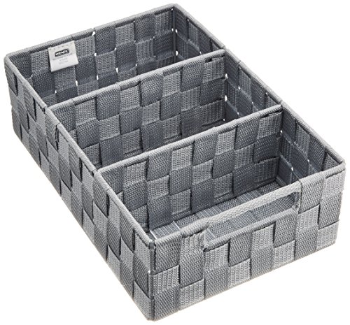 Wenko 21532100 Organizer Adria mit Griff Grau - Badorganizer, Polypropylen, 32 x 10 x 21 cm, Grau
