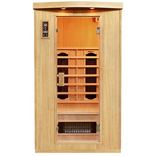 Artsauna Infrarotkabine Halmstad Keramikstrahler & Hemlockholz | Infrarotsauna für 1-2 Personen