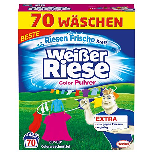 Weißer Riese Color Pulver, Colorwaschmittel, 1er Pack (1 x 70 Waschladungen)