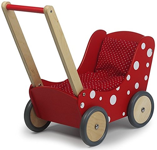Simply For Kids 1171 Holzpuppenwagen, Rot