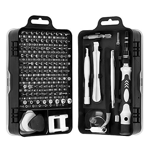 Schraubendreher Set Feinmechanik, laxikoo 115 in 1 Magnetisches Mini Feinmechaniker Set, Tragbar Torx Bit Präzision Schraubendreher Set für iPhone, Laptop, Tablet, Uhren, Kamera, Elektronik Set