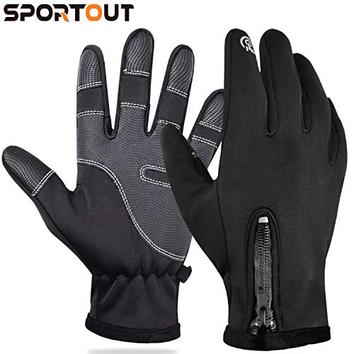 Sportout Fahrradhandschuhe für Männer,Motorrad Lange rutschfeste Handschuhe,Radsporthandschuhe für Herrn und Damen,Sommerhandschuhe mit Armlinge für Fahrrad,MTB,Motorrad (Schwarz, M)