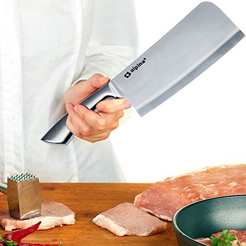 Alpina Hackbeil Küchenbeil Hackmesser Metzgerbeil Fleischerbeil aus Edelstahl 18cm