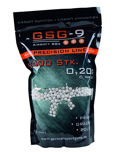GSG-9 Softair BBs, Kal. 6mm, 0,20g weiss, 5.000 St. Im Beutel, 204469