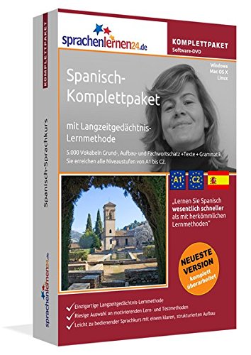Spanisch-Komplettpaket: Lernstufen A1 bis C2. Fließend Spanisch lernen mit der Langzeitgedächtnis-Lernmethode. Sprachkurs-Software auf DVD für Windows/Linux/Mac OS X
