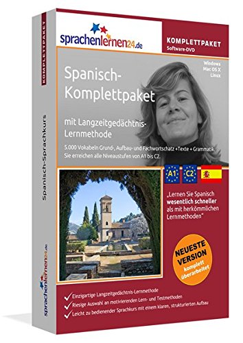Spanisch-Komplettpaket: Lernstufen A1 bis C2. Fließend Spanisch lernen mit der Langzeitgedächtnis-Lernmethode. Sprachkurs-Software auf DVD für Windows/Linux/Mac OS X