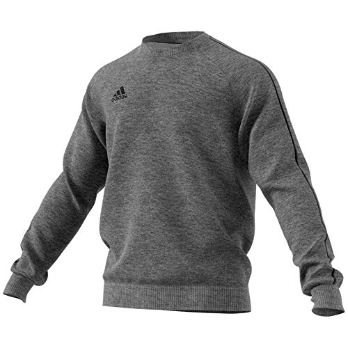 adidas Herren CORE18 Sweatshirt, Dark Grey Heather/Black, XL