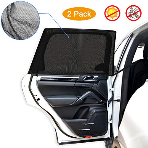 Sonnenschutz für Auto Baby/Kinder, Autofenster Sonnenblende mit UV Schutz Seitenfenster Blendschutz Sonnenschutzrollos für Seite Heckscheibe Fenster Reduziert Wärme für Mitfahrer, Haustiere-2 Stück L