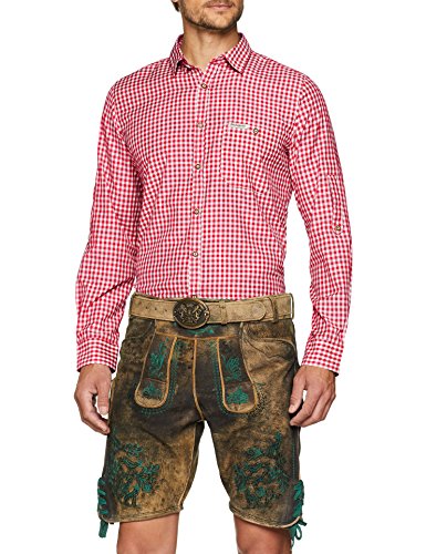 Stockerpoint Herren Campos3 Trachtenhemd, Rot, Medium