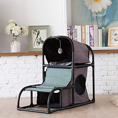 CO-Z Katzenkratzbaum Cat Tree Cat Tower Katzenturm Katzenbaum Kletterbaum Kratzbaum Katzenmöbel Katzenbett Spielbaum Spielhaus Möbel Stabil groß