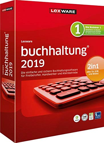 Lexware buchhaltung 2019 basis-Version Minibox (Jahreslizenz)|Einfache Buchhaltungs-Software für Freiberufler, Handwerker, Kleinunternehmen und Vereine|Kompatibel mit Windows 7 oder aktueller