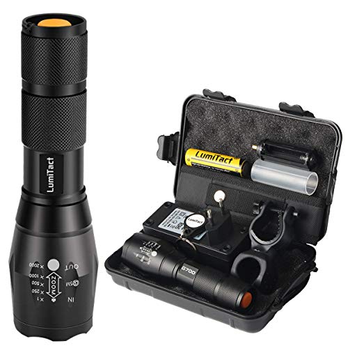 Lumitact G700 LED Taktische Taschenlampe, Super Helle 1000 Lumen CREE LED taschenlampen, Wiederaufladbar aufladbar Fackel für Camping, Wandern und Notfälle
