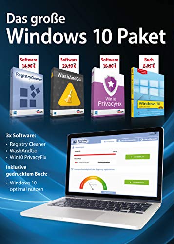 Das große Windows 10 Paket - Registry Cleaner, Tuner und Buch in einem Paket für Windows 10 / 8 / 7