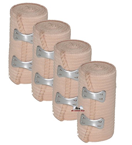 4 Stück all-around24 Elastikbandage Bandage Sportbandage Stützbandage Sportbinde (4)