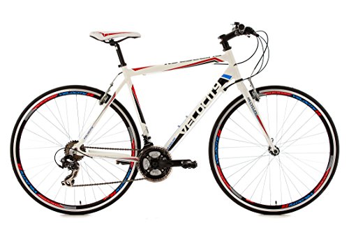 KS Cycling Uni Fahrrad Fitnessbike Alu-rahmen 28 Zoll Velocity 21-gänge RH 53 cm, Weiß, 28, 120R